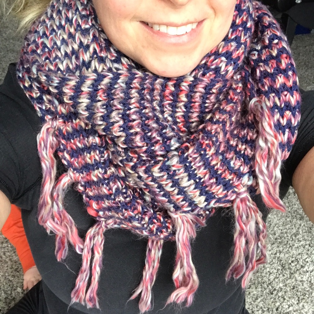 Knit circle scarf